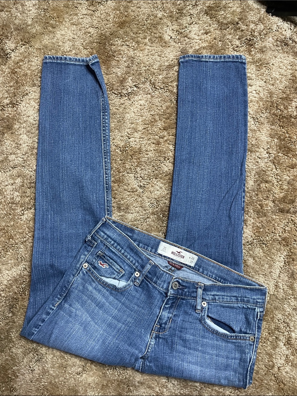 Hollister SoCal Stretch Y2K Low Rise Skinny Jean Size 3S/w26/L31